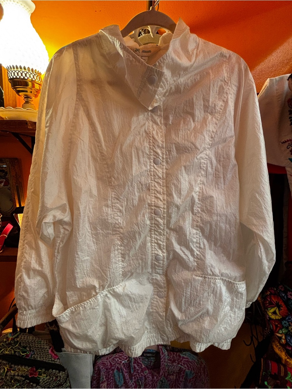 Haband White Casual Button-Front Shirt Jacket